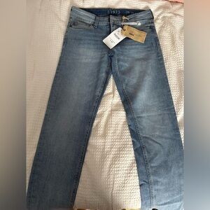 ZARA Medium Rinse Low Rise Skinny Jeans